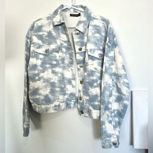 Jean Jacket tie dye Acid Wash
